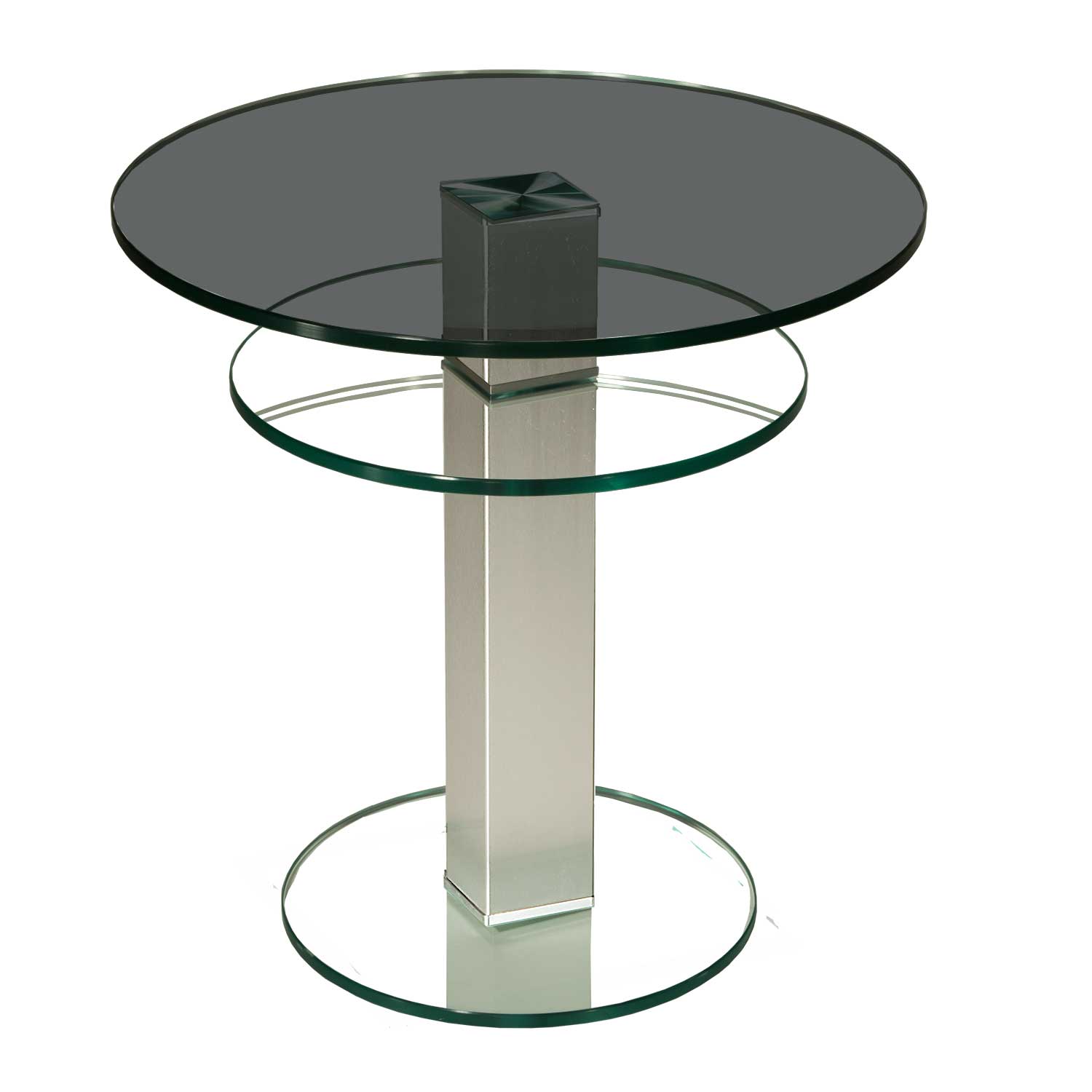 Bri B1l Beistelltisch Rund Oder Quadratisch Glas 50cm Hohe Saule Edelstahl Ebay